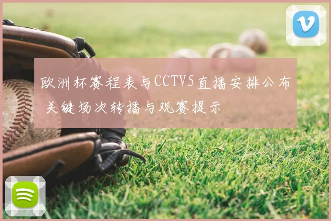 欧洲杯赛程表与CCTV5直播安排公布 关键场次转播与观赛提示